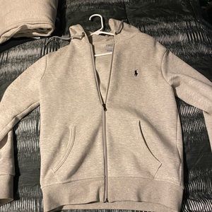 Grey polo zip up